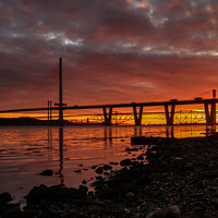 Buy canvas prints of Queensferry Crossing Sunburst by Set Up, Shoots and Leaves
