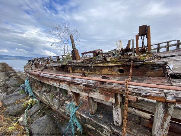 Salen Bay Shipwreck Picture Board by Gemma De Cet