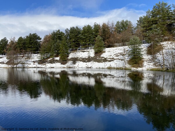 Watergrove Reservoir Winter Reflection  Picture Board by Gemma De Cet