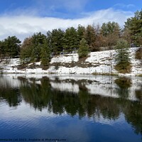 Buy canvas prints of Watergrove Reservoir Winter Reflection  by Gemma De Cet