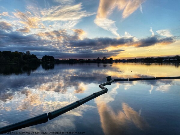 Sunset at Hollingworth Lake, Greater Manchester Picture Board by Gemma De Cet
