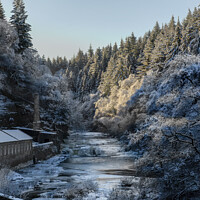 Buy canvas prints of Falls of Clyde in the cold by Neil McKellar