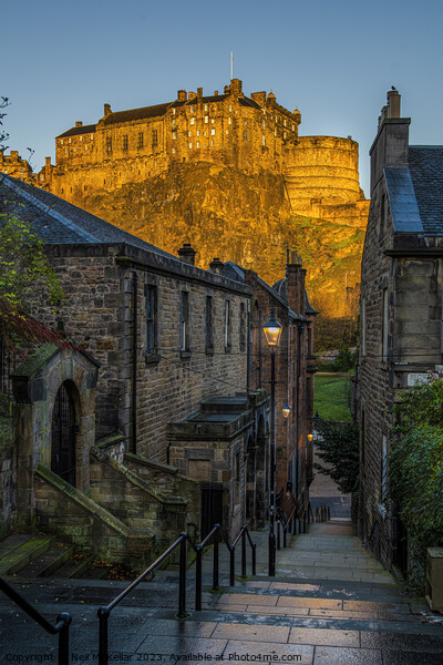 Edinburgh Castle at Sunrise Picture Board by Neil McKellar