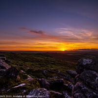 Buy canvas prints of Sunset over Corndon Tor by Ian Mortlock
