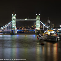 Buy canvas prints of Tower Bridge and HMS Belfast by Ian Mortlock