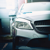 Buy canvas prints of Mercedes Benz Front Light by Alex Brown