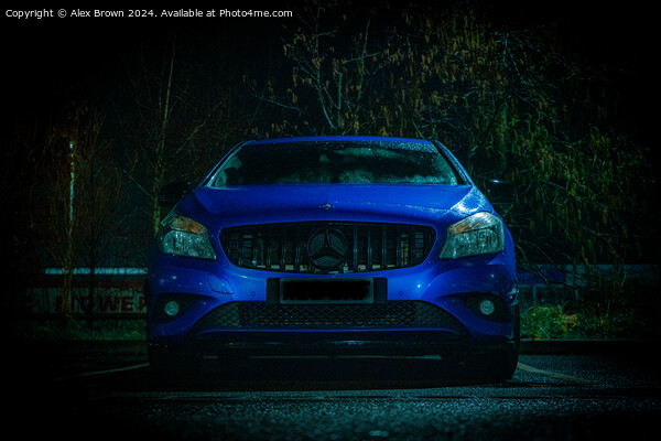 Bold Blue Benz Picture Board by Alex Brown