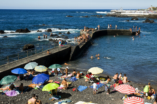 Small Beach in front of the Paseo de San Telmo, Puerto de la Cru Picture Board by Fabrizio Troiani
