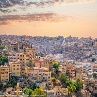 Buy canvas prints of Amman at sunset by Cristi Croitoru