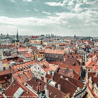 Buy canvas prints of Aerial view with the city of Prague. by Cristi Croitoru