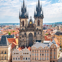 Buy canvas prints of Church of Our Lady before Týn in the old square town of Prague by Cristi Croitoru