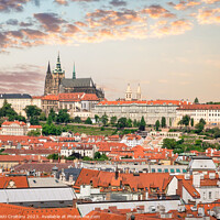 Buy canvas prints of  Prague Castle at sunset by Cristi Croitoru