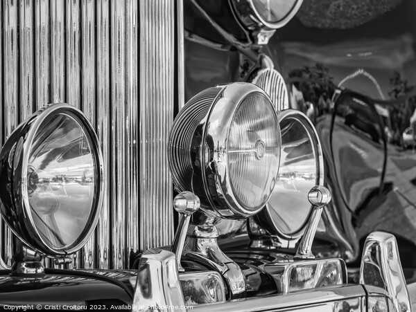 Old vintage car headlights. Picture Board by Cristi Croitoru