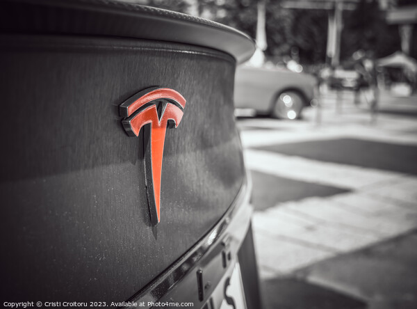 Tesla car. Picture Board by Cristi Croitoru