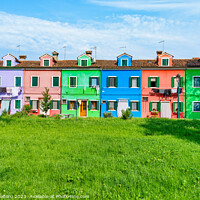 Buy canvas prints of Colorful houses in Burano island, Venice by Cristi Croitoru