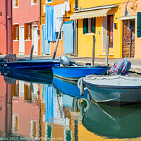 Buy canvas prints of Water canal in Burano, Venice by Cristi Croitoru