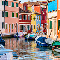 Buy canvas prints of Water canal in Burano, Venice by Cristi Croitoru