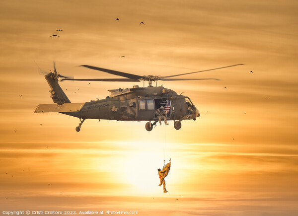 Sikorsky UH-60 Black Hawk Picture Board by Cristi Croitoru