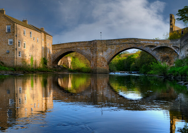 River Tees Barnard Castle Picture Board by Steve Smith