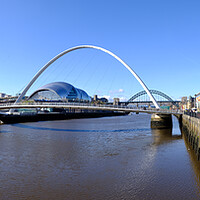 Buy canvas prints of Majestic Bridges Overlooking Newcastle Quayside by Steve Smith