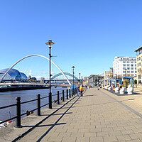 Buy canvas prints of Newcastle Quayside Panoramic by Steve Smith