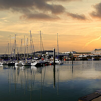 Buy canvas prints of Scarborough Yacht Marina Panoramic by Steve Smith