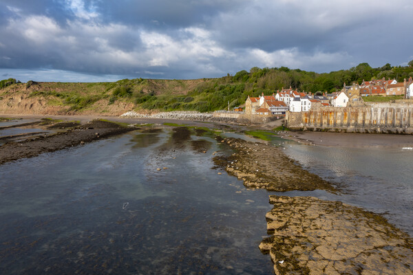 Breathtaking Aerial View of Robin Hoods Bay Picture Board by Steve Smith