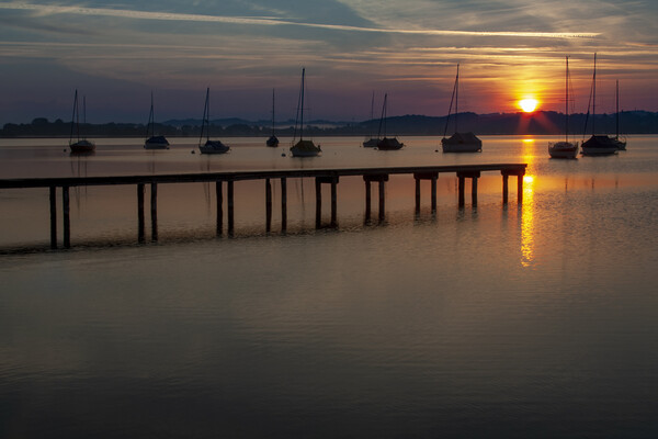 Ammersee Sunrise Picture Board by Steve Smith
