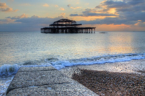 Brighton West Pier Picture Board by Steve Smith