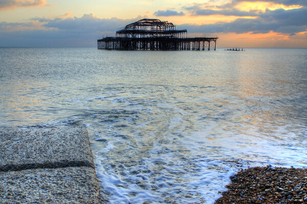 Brighton West Pier Picture Board by Steve Smith