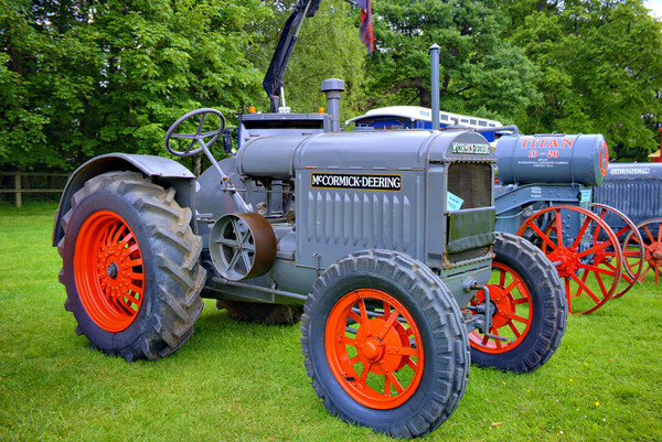 McCormick Deering Tractor Newby Hall Picture Board by Steve Smith