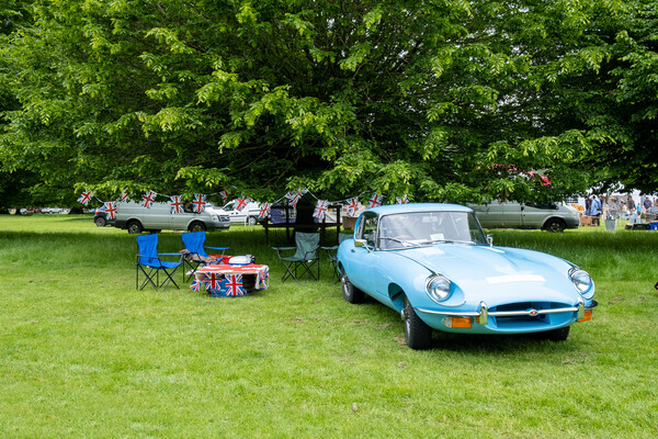 Jaguar E-Type Newby Hall Picture Board by Steve Smith