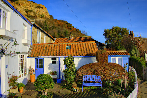 Serene Fishing Village at Runswick Bay Picture Board by Steve Smith