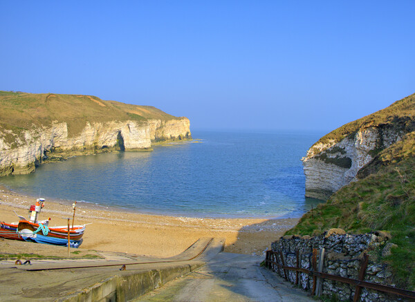 North Landing Flamborough Picture Board by Steve Smith