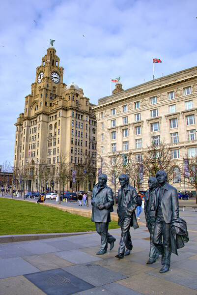 The Beatles Pier Head Liverpool Picture Board by Steve Smith