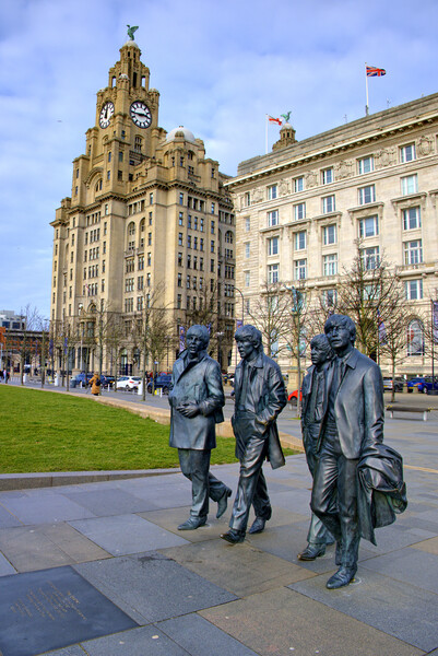 The Beatles Pier Head Liverpool Picture Board by Steve Smith