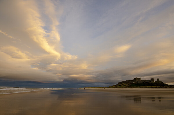 Bamburgh Evening Picture Board by Steve Smith