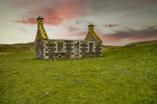 Lost Village Vatersay Picture Board by Steve Smith