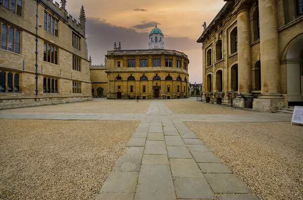 Enchanting Oxford Library Scene Picture Board by Steve Smith