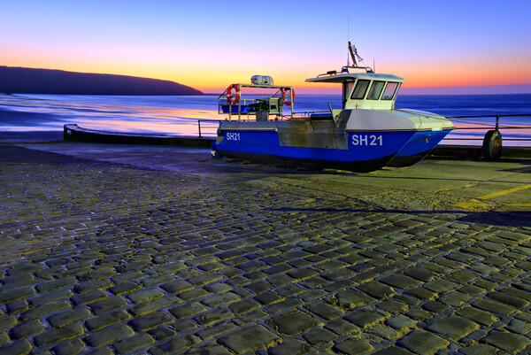 Majestic Sunrise on Filey Brigg Picture Board by Steve Smith