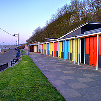 Buy canvas prints of Filey Beach Huts by Steve Smith
