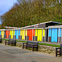 Buy canvas prints of Filey Beach Huts by Steve Smith