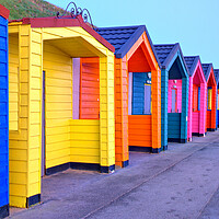 Buy canvas prints of Saltburn By The Sea Beach Huts by Steve Smith