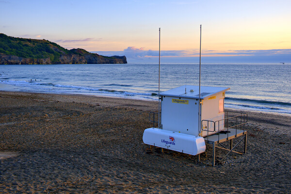 Sandsend Lifeguard Station Picture Board by Steve Smith