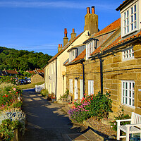 Buy canvas prints of Sandsend Cottages by Steve Smith