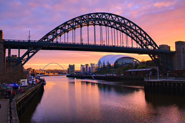 Tyne Bridge Sunrise Picture Board by Steve Smith