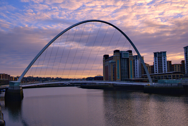 Millennium Bridge Gateshead Picture Board by Steve Smith