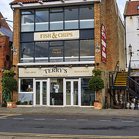Buy canvas prints of Terrys Fish And Chips by Steve Smith