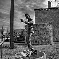 Buy canvas prints of Billy Fury Statue by Steve Smith