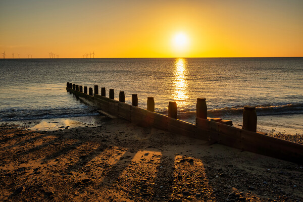 Withernsea Sunrise Picture Board by Steve Smith